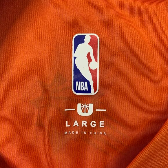 Phoenix Suns T Shirt Mens L Large Orange Devin Booker Sweat Wicking Crew Neck - Picture 5 of 10